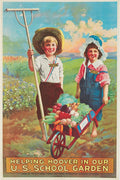 Victory Garden US School WWI Vintage Patriotic 1919 Fine Art Print