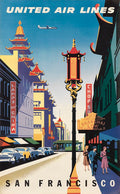 San Francisco Chinatown Vintage Travel Art 1964 Fine Art Print