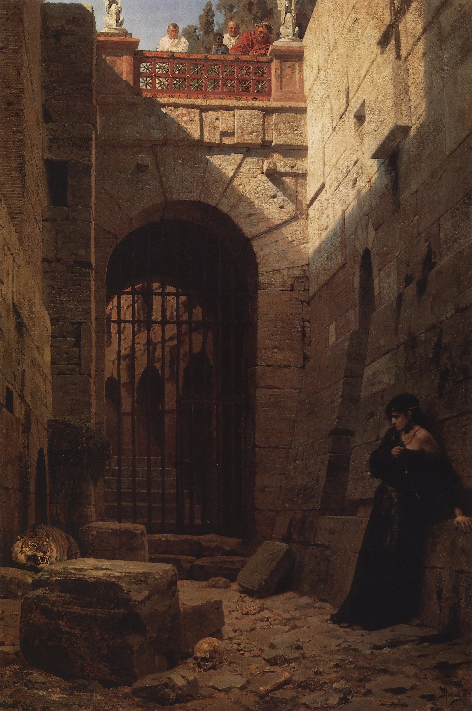 {{ product_title }} Fine Art Print | {{ product_vendor }} Jakero77 Vasily Polenov - Caesar's Joy (1879) Tiger Pit Fine Art Print Art Print  Jakero77