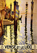 Venice Italy Venise et le Lido Vintage Travel 1920 Fine Art Print