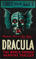 Dracula Ford's Theatre Vintage Horror Theater Poster 1928 Fine Art Print