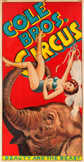 Cole Brothers Circus Beauty & The Beast Vintage Style 1938 Fine Art Print