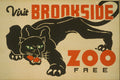 Visit Brookside Zoo Black Panther WPA Vintage Style 1930 Fine Art Print