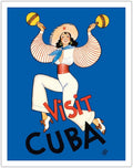 Visit Cuba Vintage Travel Poster Print Classic 1930 Fine Art Print