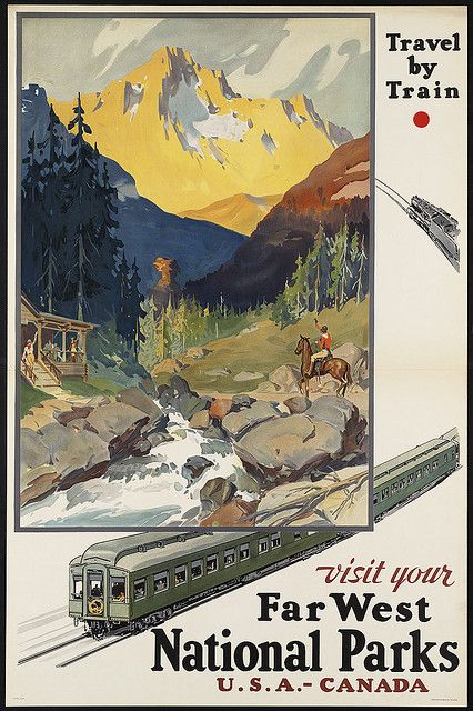 Visit Far West National Parks Vintage Travel Wall Art 1930 Fine Art Print