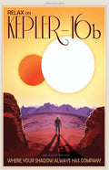 Visit Kepler-16b Retro Space Exploration Travel Art Fine Art Print