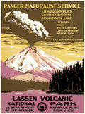 Lassen Volcanic National Park WPA Ranger Naturalist 1938  Fine Art Print