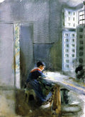 Anders Zorn Wallpaper Factory 1884 Fine Art Print