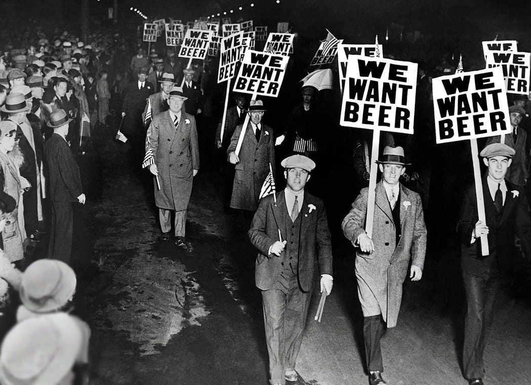 We Want Beer Prohibition Protest Vintage Photo Art 1931 Fine Art Print