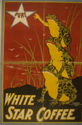 White Star Coffee Frog Vintage Style Advertising Poster 1899 Fine Art Print