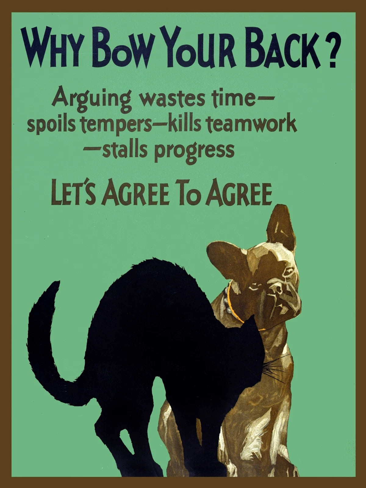 Why Bow Your Back Work Incentive Motivational Poster 1920 Fine Art Print