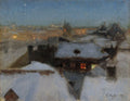 Georg Pauli Winter Evening at Söder, Stockholm 1889 Fine Art Print