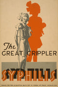 Young Girl with Syphilis WPA Public Health Vintage Style 1936 Fine Art Print