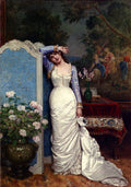 Auguste Toulmouche Young Woman In An Interior 1881 Fine Art Print