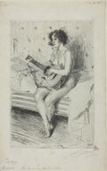 Anders Zorn Guitar Player 1900 Fine Art Print