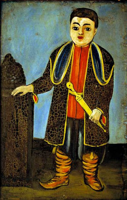 Niko Pirosmani A Boy with national Georgian suit 1917 Fine Art Print