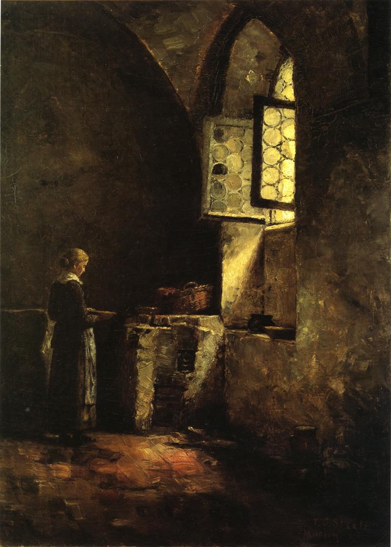 T. C. Steele A Corner in the Old Kitchen of the Mittenheim Cloister 1883 Fine Art Print