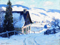 Clarence Gagnon A Farm, Last Rauys 1913 Fine Art Print