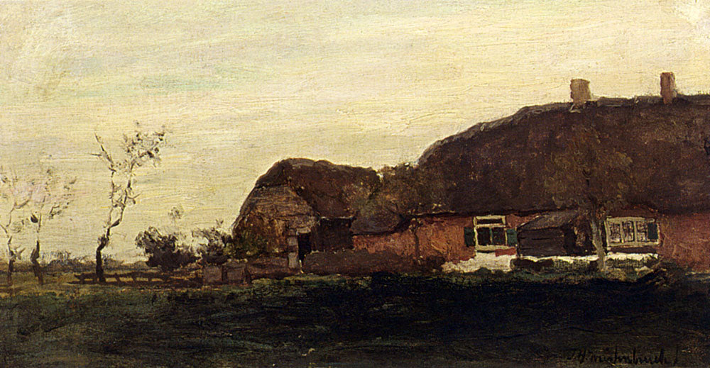 Johan Hendrik Weissenbruch A Farmhouse In A Polder 1903 Fine Art Print