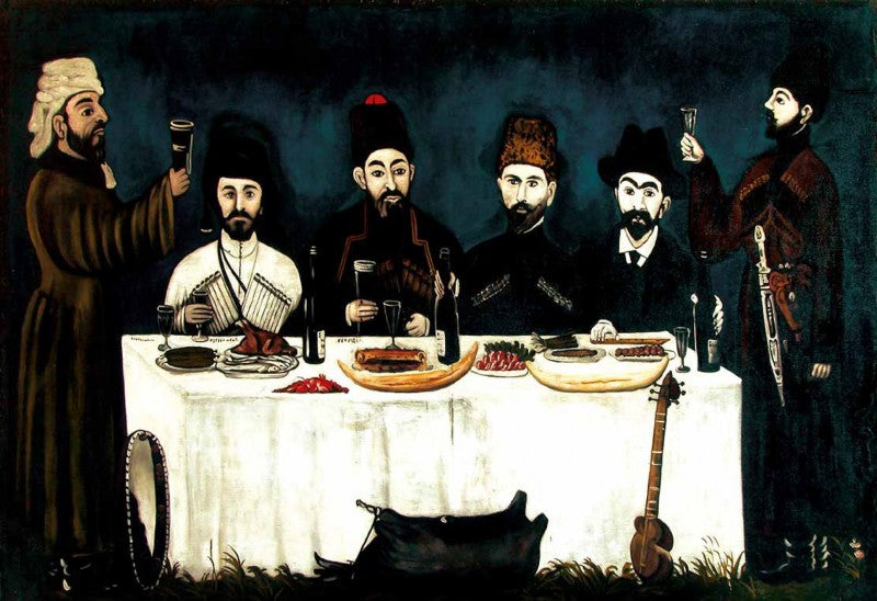 Niko Pirosmani The feast of Kupreishvili family 1907 Fine Art Print