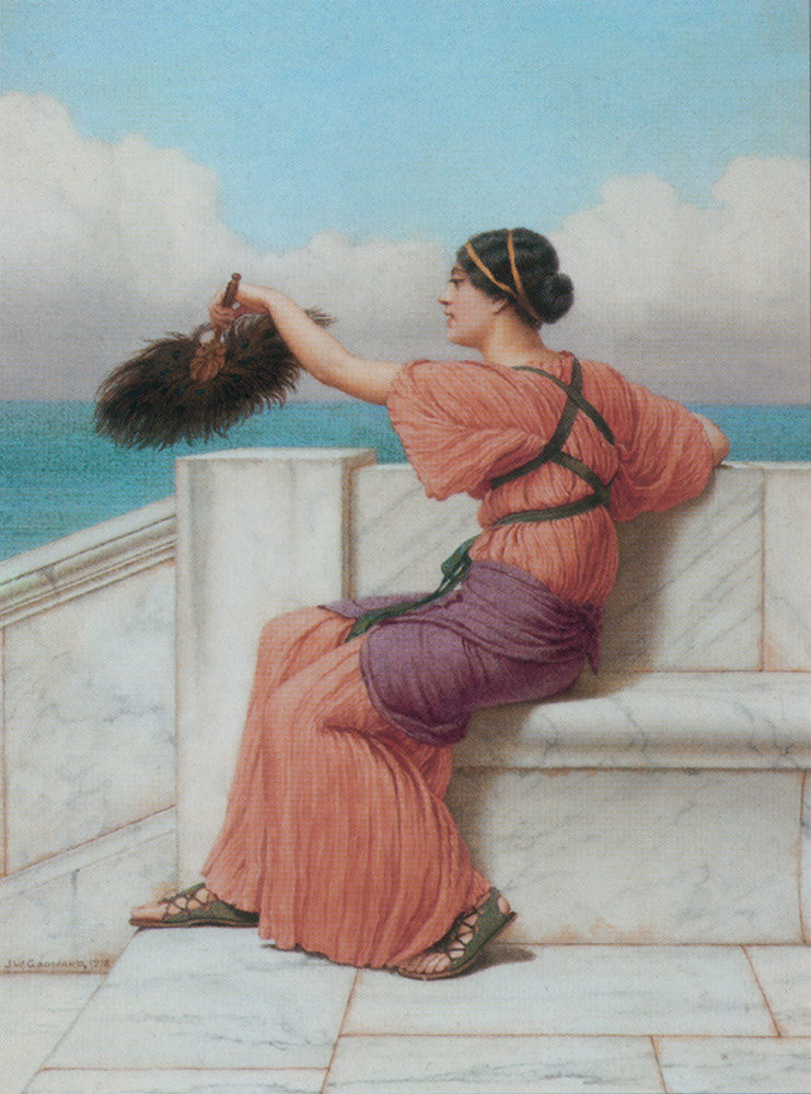 John William Godward A Fond Farewell 1918 Fine Art Print