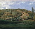 Julian Alden Weir A French Homestead 1878 Fine Art Print