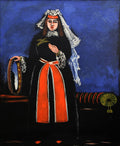 Niko Pirosmani Georgian Woman with Tambourine 1906 Fine Art Print