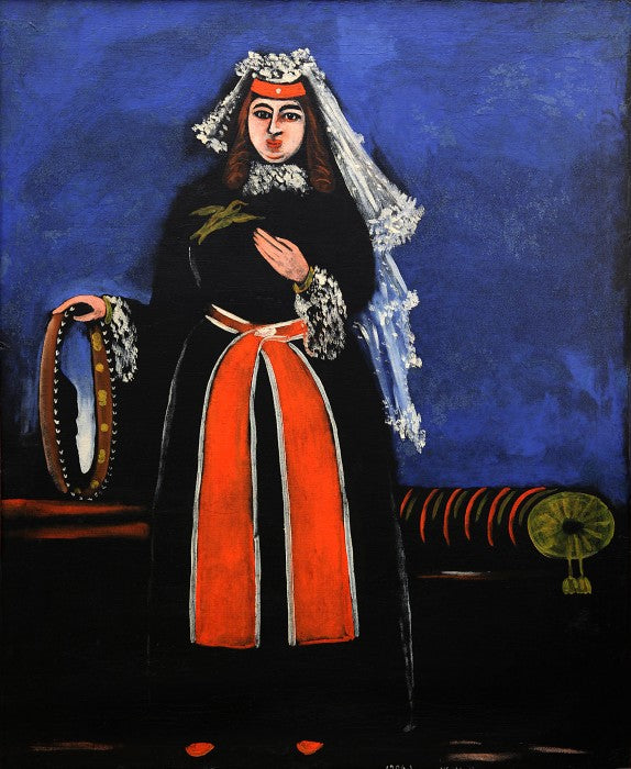 Niko Pirosmani Georgian Woman with Tambourine 1906 Fine Art Print