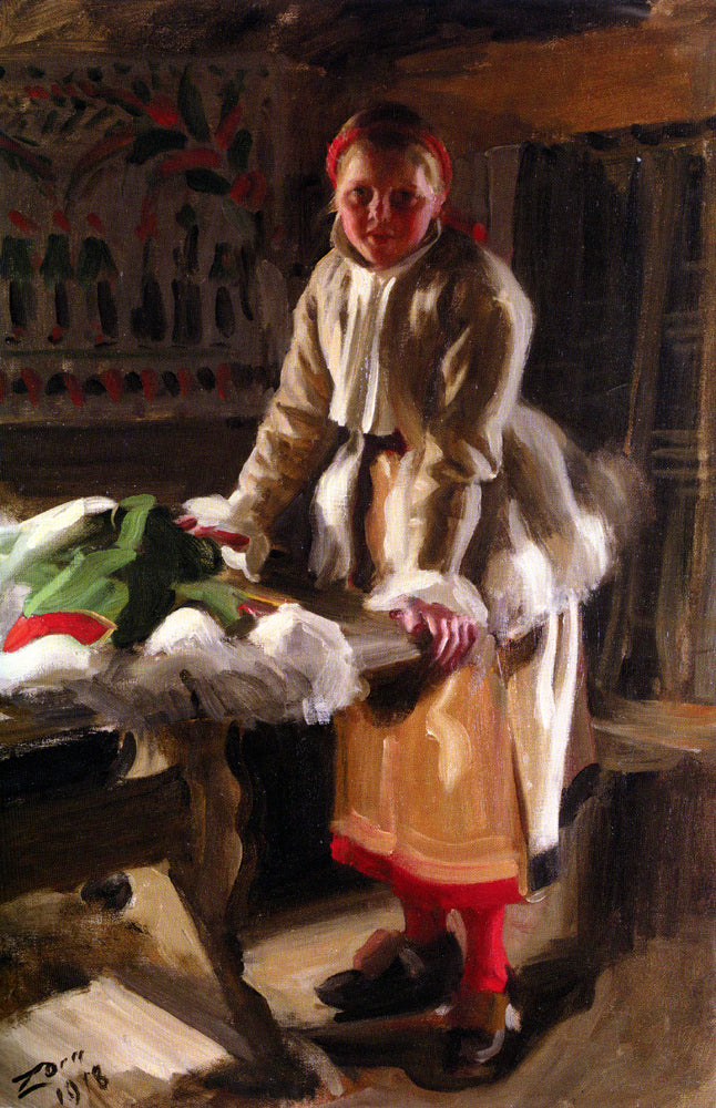 Anders Zorn A Girl from Mora 1918 Fine Art Print