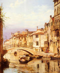 Antonietta Brandeis A Gondola On A Venetian Backwater Canal 1926 Fine Art Print
