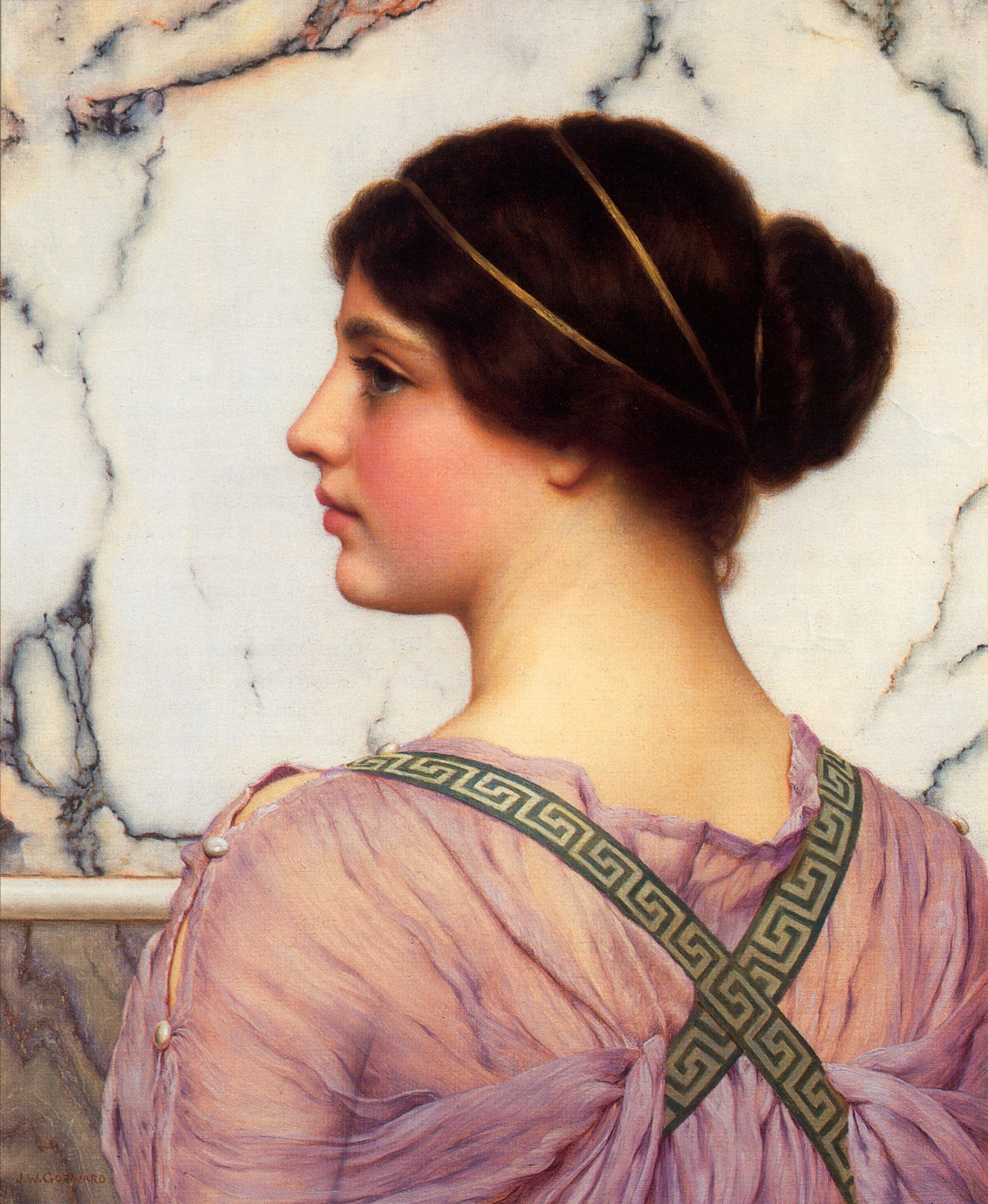 John William Godward A Grecian Lovely 1909 Fine Art Print