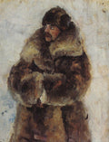 Vasily Surikov A. I. Surikov with Fur Coat. Study to "Taking the Snow Town". 1890 Fine Art Print