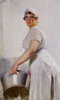 Anders Zorn A Kitchen Maid 1919 Fine Art Print