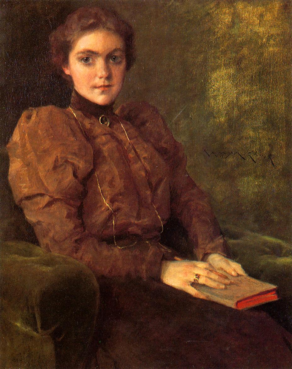 William Merritt Chase A Lady in Brown 1916  Fine Art Print