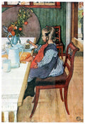 Carl Larsson A Late-Riser's Miserable Breakfast 1900 Fine Art Print