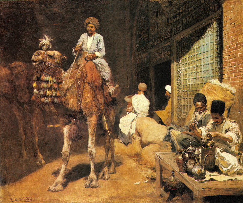 Edwin Lord Weeks A Marketplace in Ispahan 1885 Fine Art Print