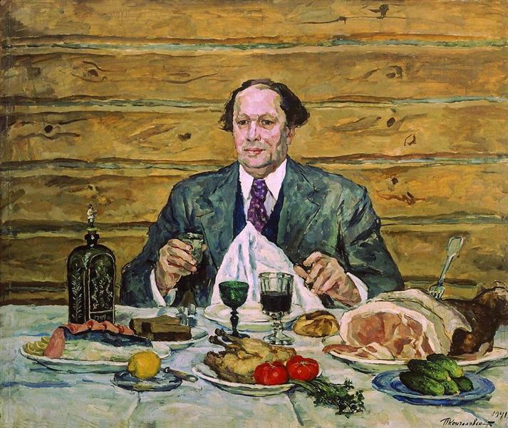 Pyotr Konchalovsky A. N. Tolstoy, Visiting the Artist 1941 Fine Art Print