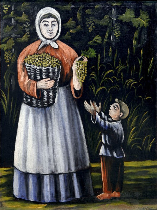 Niko Pirosmani Peasant Woman with Boy 1908 Fine Art Print
