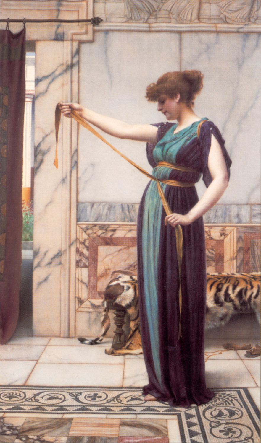 John William Godward A Pompeian Lady 1891 Fine Art Print
