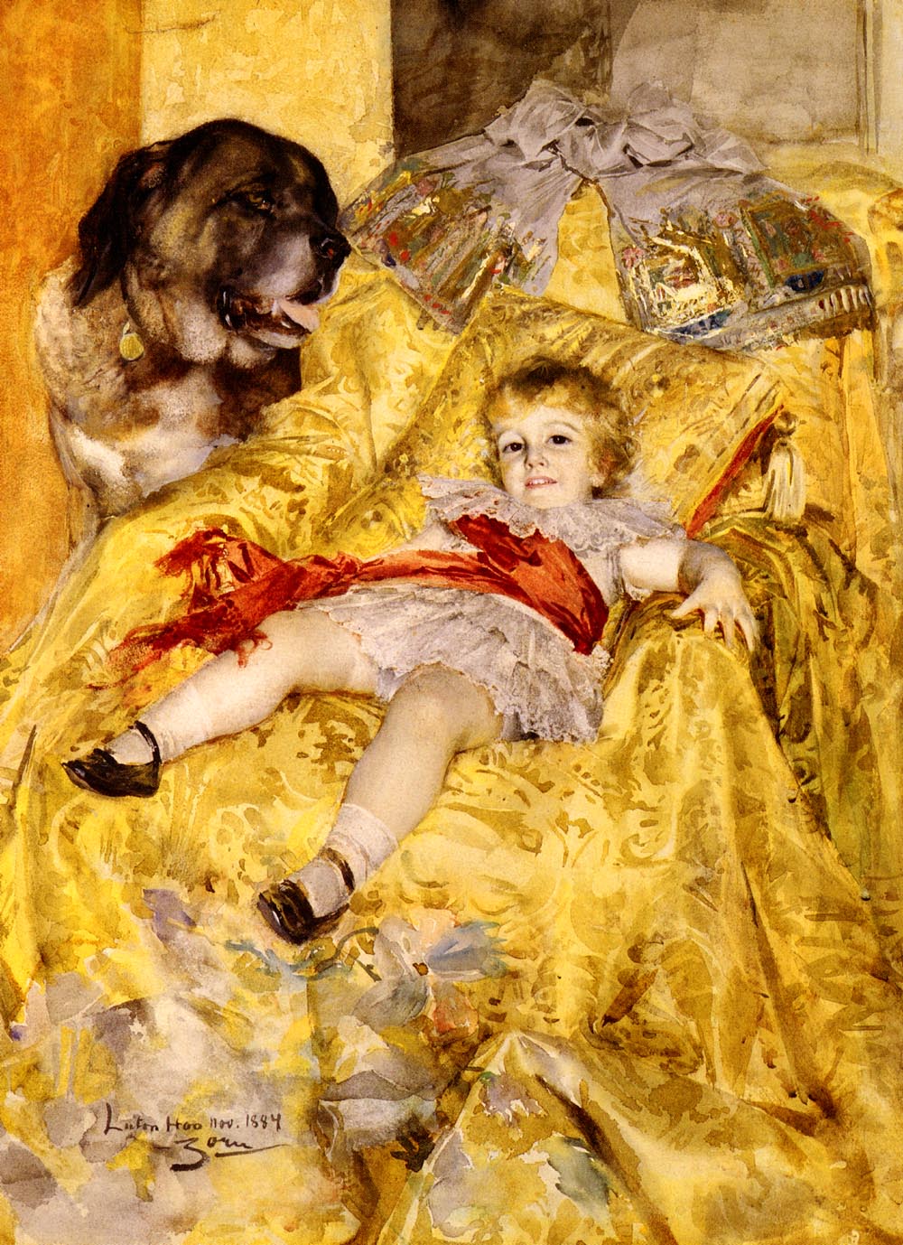Anders Zorn A Portrait Of a Christian De Falbe 1918 Fine Art Print