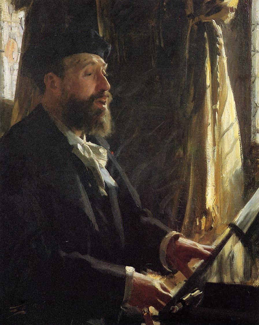 Anders Zorn A Portrait of Jean Baptiste Faure 1891 Fine Art Print