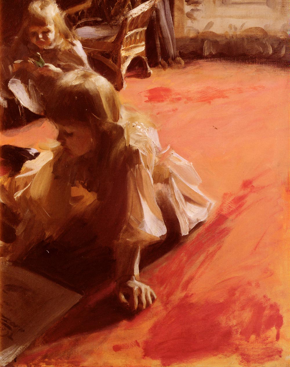 Anders Zorn A Portrait Of The Daughters Of Ramon Subercasseaux 1892 Fine Art Print
