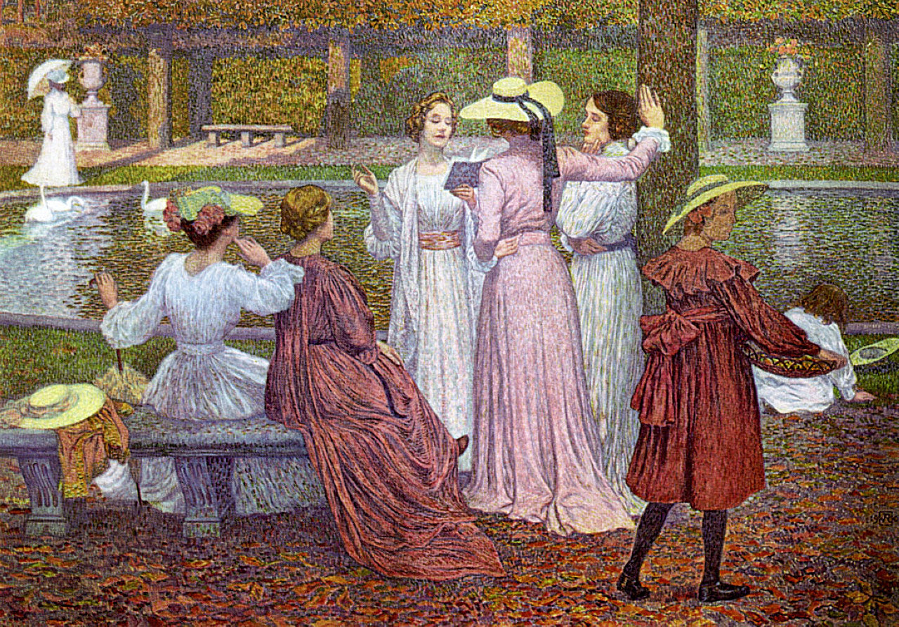 Theo van Rysselberghe A Reading in the Garden 1902 Fine Art Print