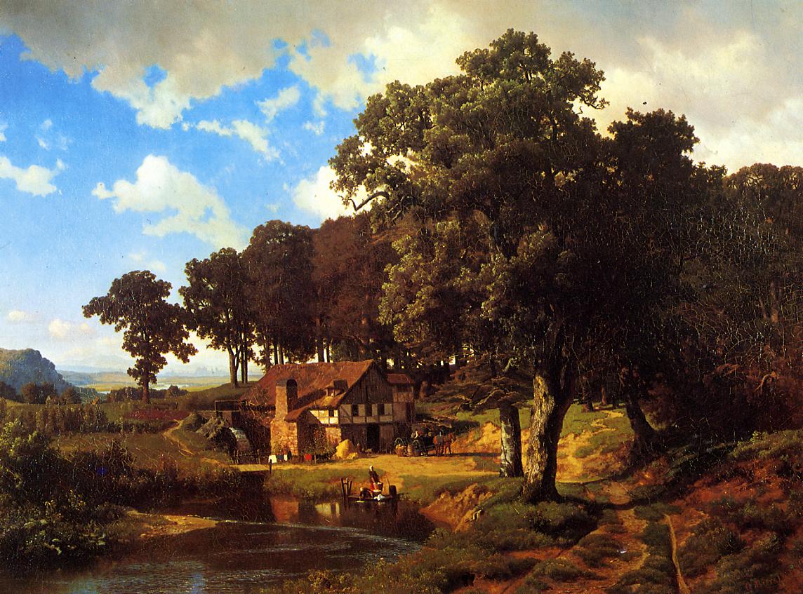 Albert Bierstadt A Rustic Mill 1855 Fine Art Print