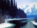 Clarence Gagnon A Silent Stream of the North 1921 Fine Art Print