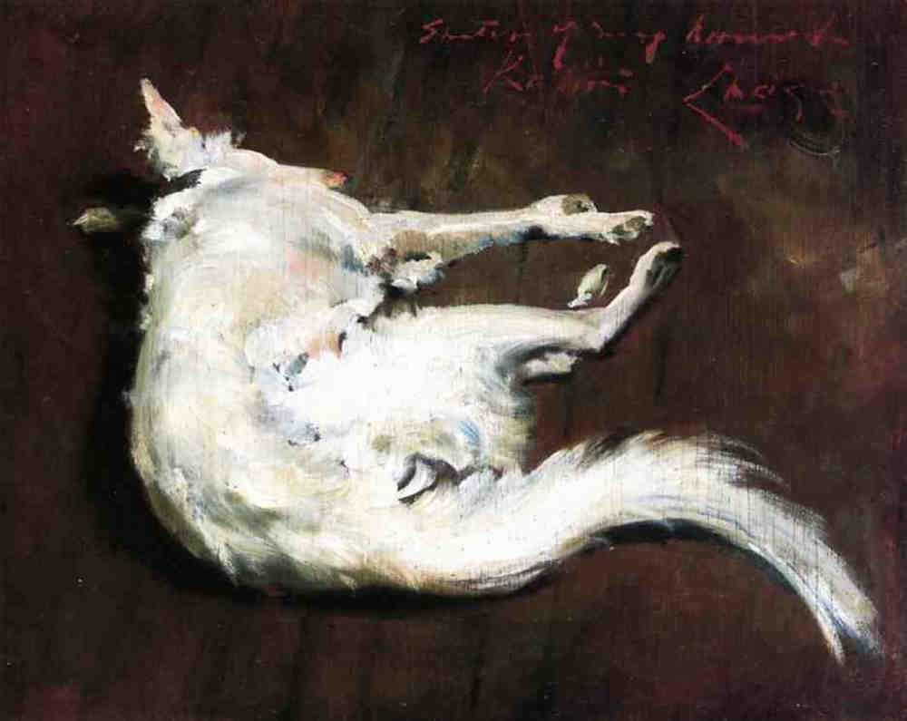William Merritt Chase A Sketch of My Hound Kuttie 1885 Fine Art Print