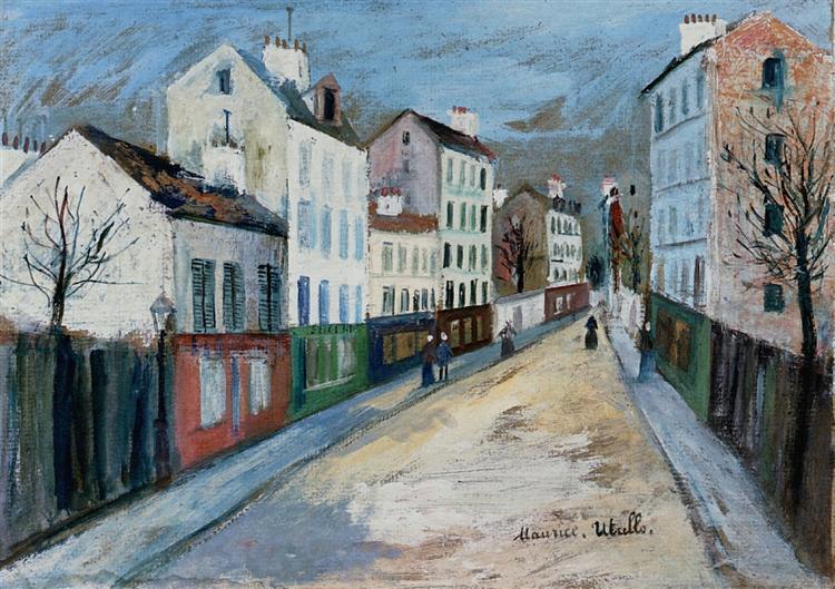 Maurice Utrillo A Street in a Suburb of Paris 1912 Fine Art Print