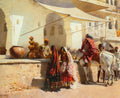 Edwin Lord Weeks A Street Market Scene, India 1887 Fine Art Print