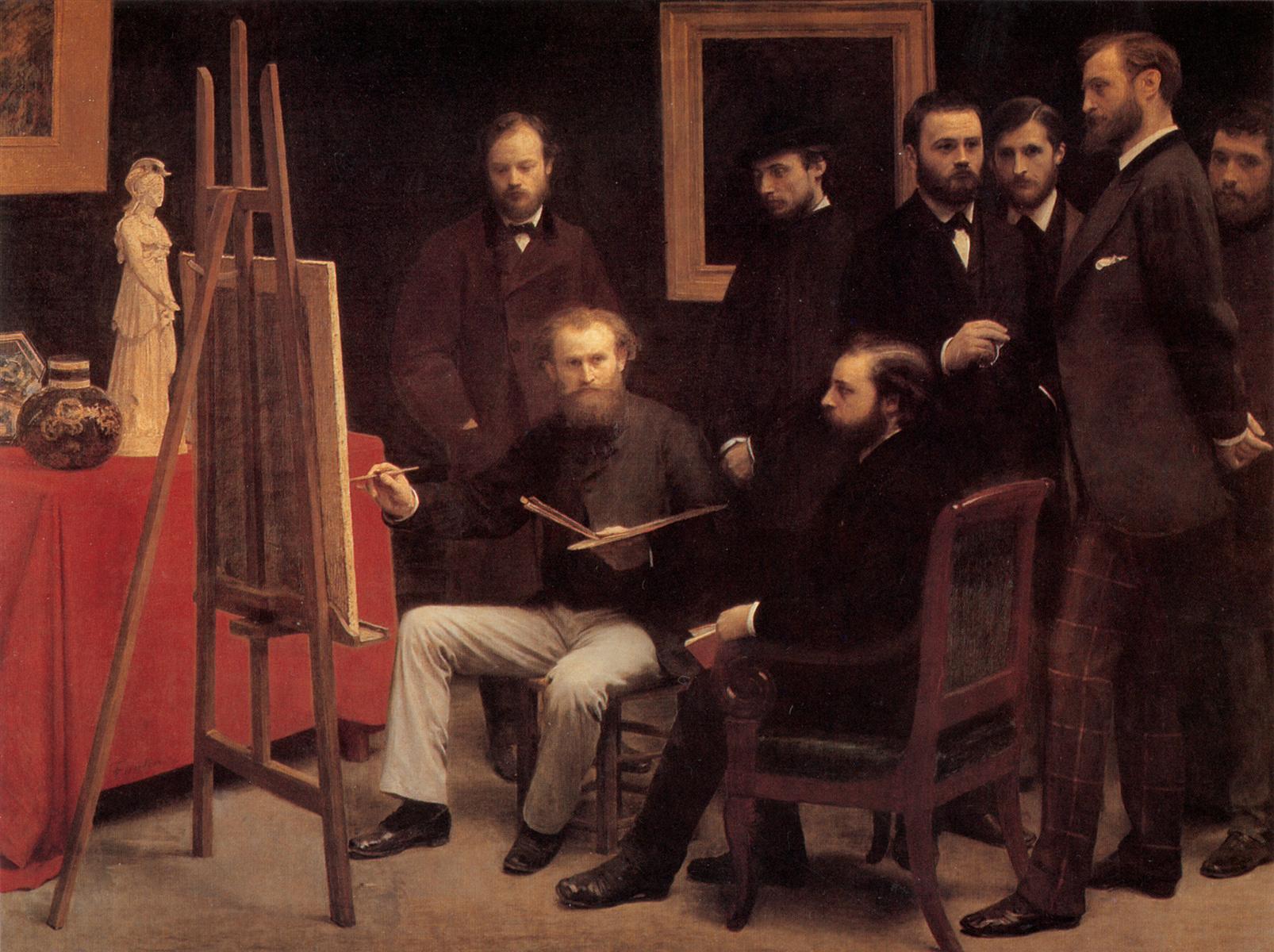 Henri Fantin-Latour A Studio in the Batignolles (Homage to Manet) 1870 Fine Art Print