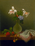 Martin Johnson Heade A Vase of Corn Lilies and Heliotrope 1863 Fine Art Print
